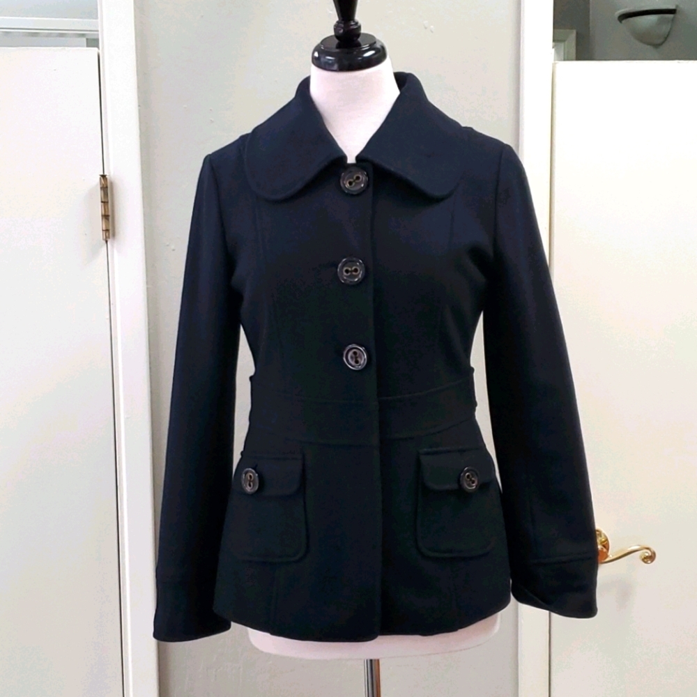 Navy blue pea coat